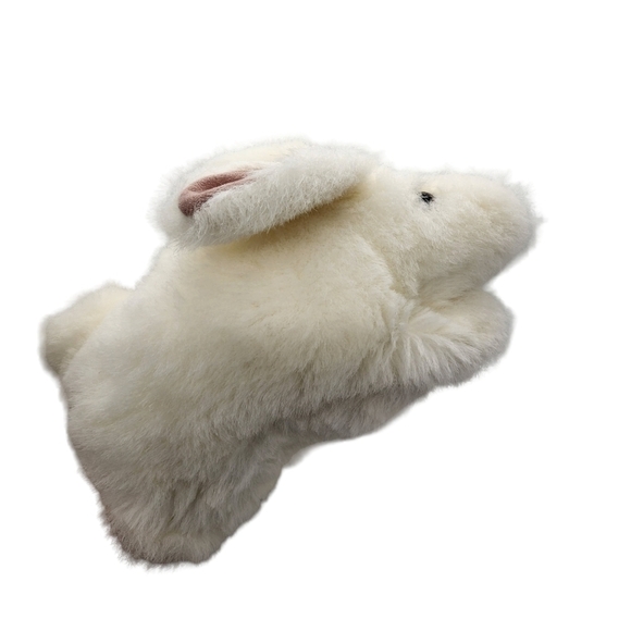 Vintage Mary Johnson 1981 White fluffy bunny hand puppet - Picture 5 of 13